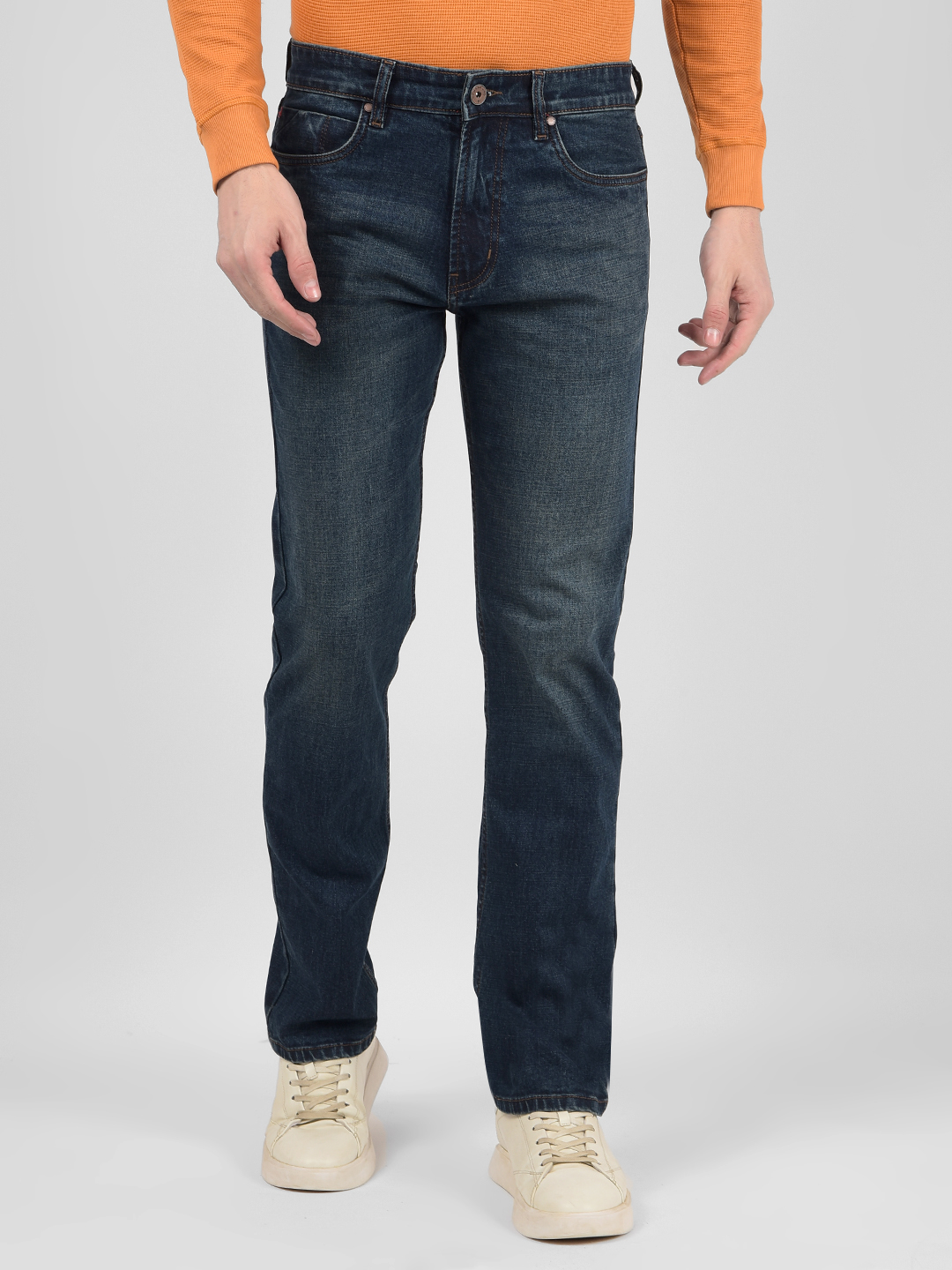 Numero Uno Men Solid Blue Jeans